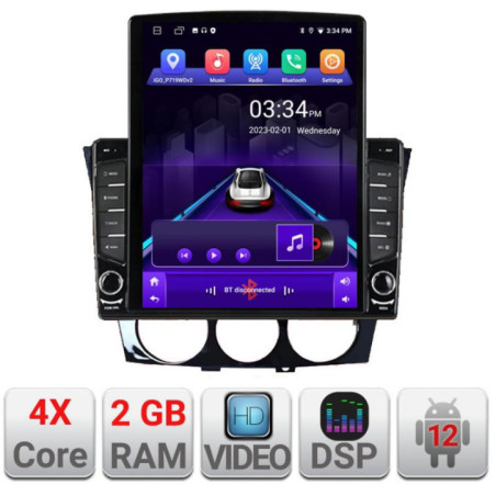 Navigatie dedicata Mazda RX8 2008-2011 ecran tip TESLA 9.7" cu Android Radio Bluetooth Internet GPS WIFI 2+32 DSP Quad Core