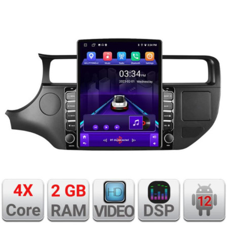 Navigatie dedicata Kia Rio 2011-2014 K-rio-11 ecran tip TESLA 9.7" cu Android Radio Bluetooth Internet GPS WIFI 2+32 DSP Quad C