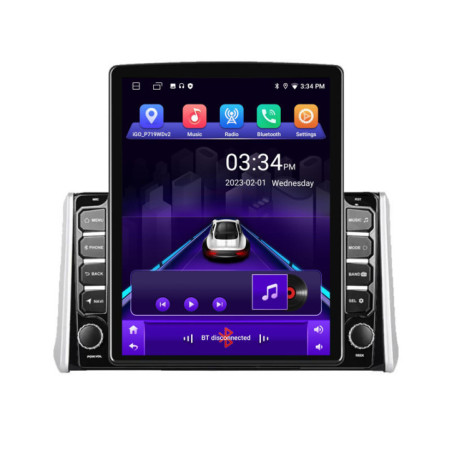 Navigatie dedicata Toyota Rav4 2018- K-RAV4 ecran tip TESLA 9.7" cu Android Radio Bluetooth Internet GPS WIFI 2+32 DSP Quad Cor
