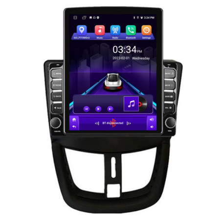 Navigatie dedicata Peugeot 207 K-PE01 ecran tip TESLA 9.7" cu Android Radio Bluetooth Internet GPS WIFI 2+32 DSP Quad Core