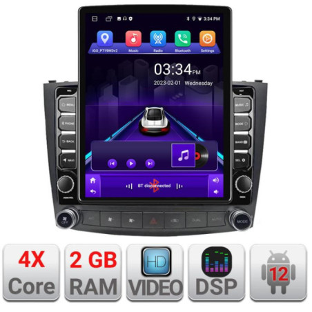 Navigatie dedicata  Lexus IS  2005-2011 K- IS ecran tip TESLA 9.7" cu Android Radio Bluetooth Internet GPS WIFI 2+32 DSP Quad C