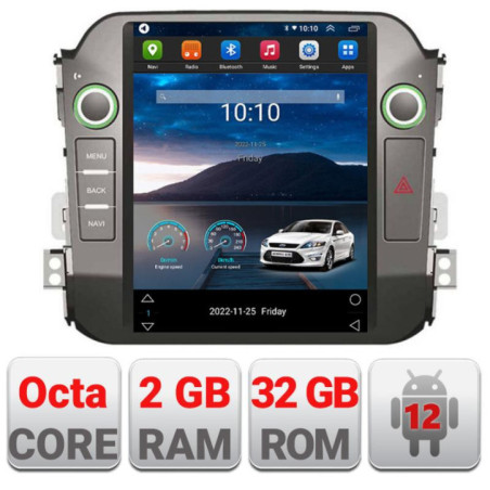 Navigatie dedicata tip Tesla Kia Sportage 2010-2015 radio gps internet 8Core 4G carplay android auto 2+32 kit-tesla-325+EDT-E32