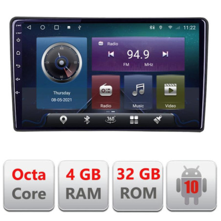 Navigatie dedicata Fiat Tipo 2020-  Android radio gps internet Octa core 4+32 Kit-tipo2022+EDT-E409