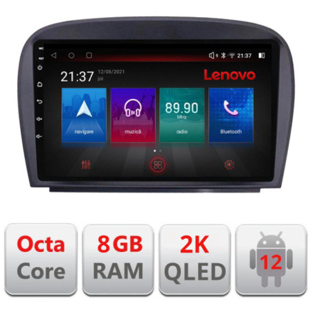 Navigatie dedicata Mercedes SL W230 2004-2011 M-W230 Octa Core Android Radio Bluetooth GPS WIFI/4G DSP LENOVO 2K 8+128GB 360 To