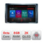 Navigatie dedicata Toyota 2DIN M-TY2DIN Octa Core Android Radio Bluetooth GPS WIFI/4G DSP LENOVO 2K 8+128GB 360 Toslink