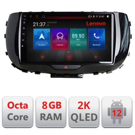 Navigatie dedicata Kia Soul 2020- M-soul Octa Core Android Radio Bluetooth GPS WIFI/4G DSP LENOVO 2K 8+128GB 360 Toslink