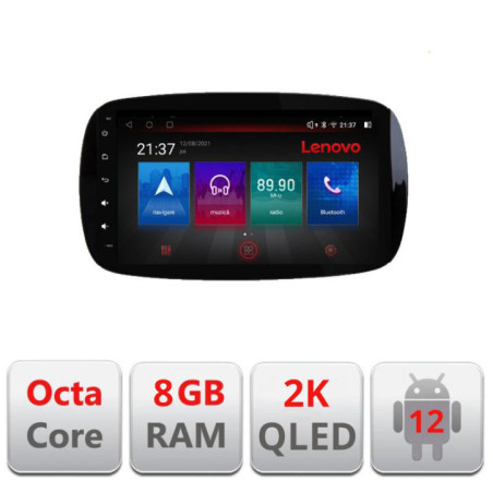 Navigatie dedicata Smart For Two 2015- M-Smart15 Octa Core Android Radio Bluetooth GPS WIFI/4G DSP LENOVO 2K 8+128GB 360 Toslin
