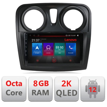 Navigatie dedicata Dacia Sandero Logan 2012-2020 M-sandero Octa Core Android Radio Bluetooth GPS WIFI/4G DSP LENOVO 2K 8+128GB