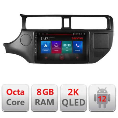 Navigatie dedicata Kia Rio 2011-2014 M-rio-11 Octa Core Android Radio Bluetooth GPS WIFI/4G DSP LENOVO 2K 8+128GB 360 Toslink
