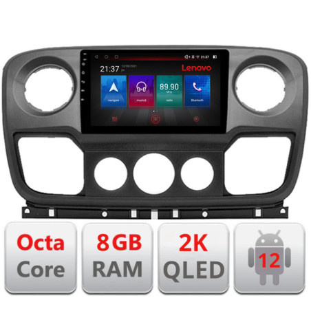 Navigatie dedicata Opel Movano, Renault Master 2010-2021 Octa Core Android Radio Bluetooth GPS WIFI/4G DSP LENOVO 2K 8+128GB 36