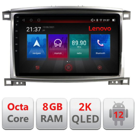 Navigatie dedicata Toyota Land Cruiser L100 2002-2008 M-L100 Octa Core Android Radio Bluetooth GPS WIFI/4G DSP LENOVO 2K 8+128G