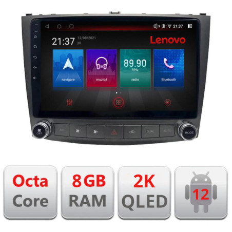 Navigatie dedicata  Lexus IS  2005-2011 M- IS Octa Core Android Radio Bluetooth GPS WIFI/4G DSP LENOVO 2K 8+128GB 360 Toslink
