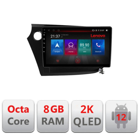 Navigatie dedicata Honda Insight 2009-2014 M-insight Octa Core Android Radio Bluetooth GPS WIFI/4G DSP LENOVO 2K 8+128GB 360 To