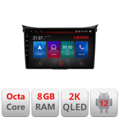 Navigatie dedicata Hyundai I30 2011-2016 Octa Core Android Radio Bluetooth GPS WIFI/4G DSP LENOVO 2K 8+128GB 360 Toslink
