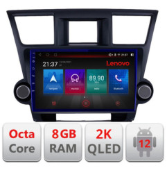 Navigatie dedicata Toyota Highlander 2007-2013 Octa Core Android Radio Bluetooth GPS WIFI/4G DSP LENOVO 2K 8+128GB 360 Toslink