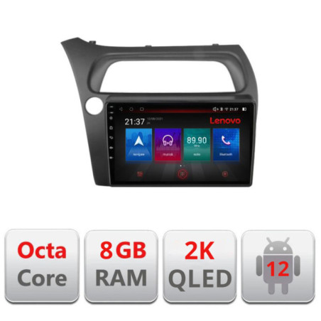 Navigatie dedicata Honda Civic Hatchback 2006-2012 M-hatchback Octa Core Android Radio Bluetooth GPS WIFI/4G DSP LENOVO 2K 8+12