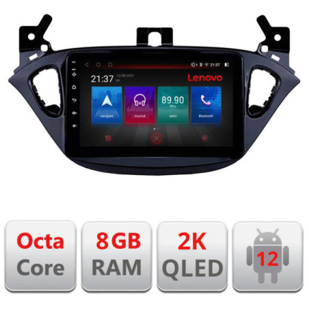 Navigatie dedicata Opel Corsa 2013-2016 M-corsa Octa Core Android Radio Bluetooth GPS WIFI/4G DSP LENOVO 2K 8+128GB 360 Toslink