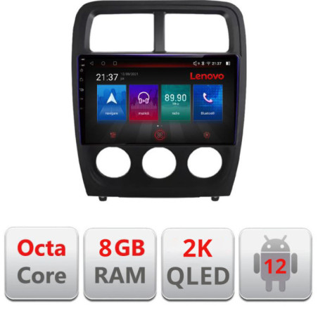 Navigatie dedicata Dodge Caliber 2010-2012 M-CALIBER Octa Core Android Radio Bluetooth GPS WIFI/4G DSP LENOVO 2K 8+128GB 360 To