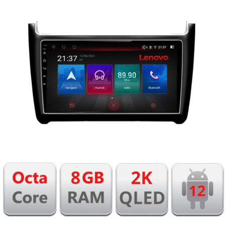 Navigatie dedicata VW Polo 2014-2017 M-655 Octa Core Android Radio Bluetooth GPS WIFI/4G DSP LENOVO 2K 8+128GB 360 Toslink