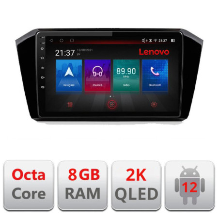 Navigatie dedicata Volkswagen Passat 2015- M-518 Octa Core Android Radio Bluetooth GPS WIFI/4G DSP LENOVO 2K 8+128GB 360 Toslin