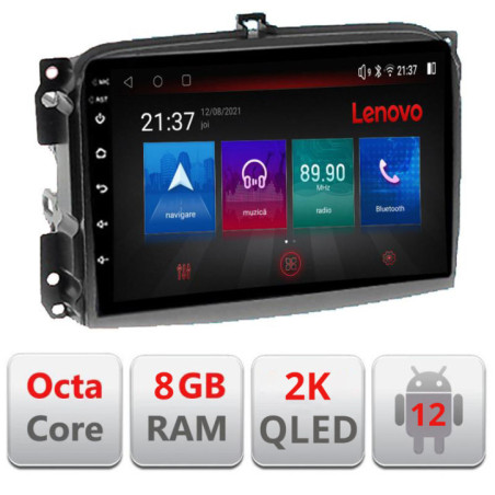 Navigatie dedicata Fiat 500L 2012-2017 M-500L Octa Core Android Radio Bluetooth GPS WIFI/4G DSP LENOVO 2K 8+128GB 360 Toslink