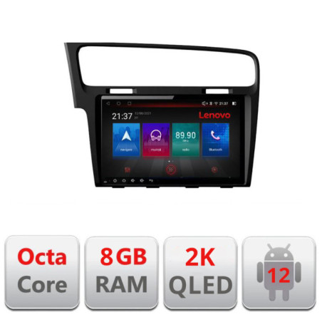 Navigatie dedicata VW Golf 7 M-491 Octa Core Android Radio Bluetooth GPS WIFI/4G DSP LENOVO 2K 8+128GB 360 Toslink