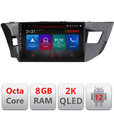 Navigatie dedicata Toyota Corolla 2013-2017 M-470 Octa Core Android Radio Bluetooth GPS WIFI/4G DSP LENOVO 2K 8+128GB 360 Tosli