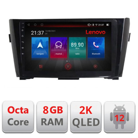 Navigatie dedicata Nissan Qashqai M-353 Octa Core Android Radio Bluetooth GPS WIFI/4G DSP LENOVO 2K 8+128GB 360 Toslink