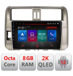 Navigatie dedicata Toyota Prado 2010-2013 M-347 Octa Core Android Radio Bluetooth GPS WIFI/4G DSP LENOVO 2K 8+128GB 360 Toslink