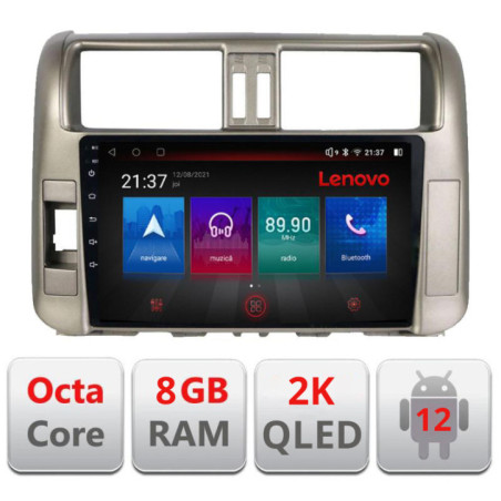 Navigatie dedicata Toyota Prado 2010-2013 M-347 Octa Core Android Radio Bluetooth GPS WIFI/4G DSP LENOVO 2K 8+128GB 360 Toslink