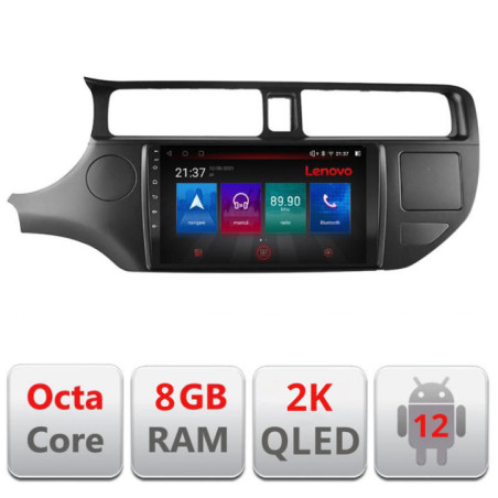 Navigatie dedicata Kia Rio 2012- M-204 Octa Core Android Radio Bluetooth GPS WIFI/4G DSP LENOVO 2K 8+128GB 360 Toslink