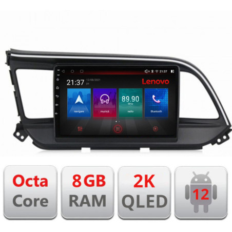 Navigatie dedicata Hyundai Elantra 2018- M-1581 Octa Core Android Radio Bluetooth GPS WIFI/4G DSP LENOVO 2K 8+128GB 360 Toslink