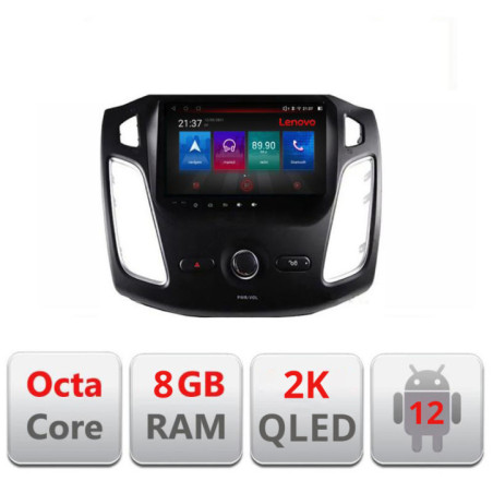 Navigatie dedicata Ford Focus 3 M-150 Octa Core Android Radio Bluetooth GPS WIFI/4G DSP LENOVO 2K 8+128GB 360 Toslink