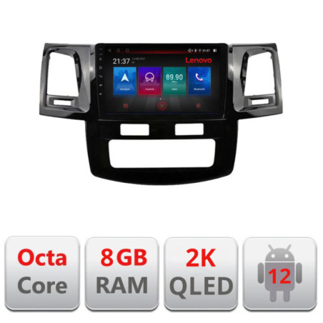 Navigatie dedicata Toyota Hilux 2008-2014 M-143 Octa Core Android Radio Bluetooth GPS WIFI/4G DSP LENOVO 2K 8+128GB 360 Toslink