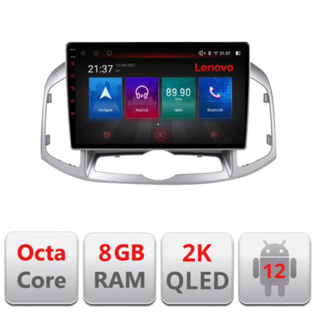 Navigatie dedicata Chevrolet Captiva 2012-2018 Manual M-109 Octa Core Android Radio Bluetooth GPS WIFI/4G DSP LENOVO 2K 8+128GB