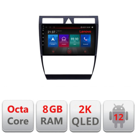 Navigatie dedicata Audi A6 M-102 Octa Core Android Radio Bluetooth GPS WIFI/4G DSP LENOVO 2K 8+128GB 360 Toslink