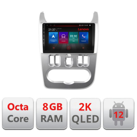 Navigatie dedicata Dacia Duster 2010-2012 M-099 Octa Core Android Radio Bluetooth GPS WIFI/4G DSP LENOVO 2K 8+128GB 360 Toslink