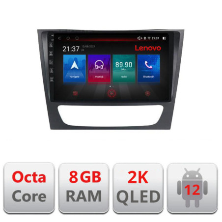 Navigatie dedicata Mercedes W211 W219 M-090 Octa Core Android Radio Bluetooth GPS WIFI/4G DSP LENOVO 2K 8+128GB 360 Toslink