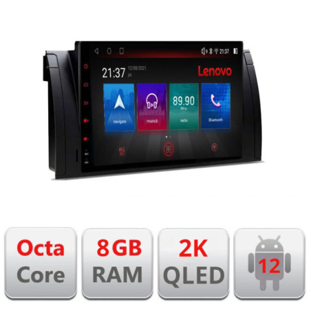 Navigatie dedicata BMW E39 si E53 M-082 Octa Core Android Radio Bluetooth GPS WIFI/4G DSP LENOVO 2K 8+128GB 360 Toslink