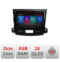 Navigatie dedicata Mitsubishi Outlander 2010 M-056 Octa Core Android Radio Bluetooth GPS WIFI/4G DSP LENOVO 2K 8+128GB 360 Tosl