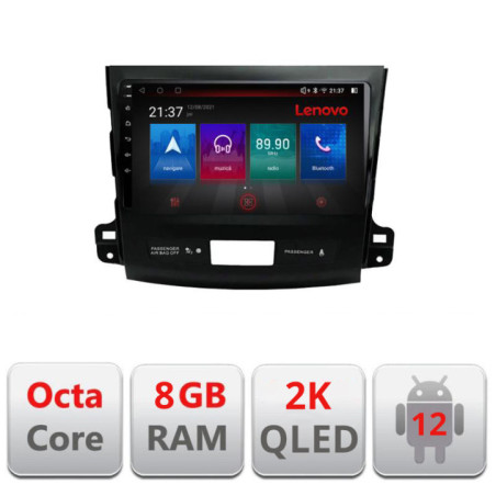 Navigatie dedicata Mitsubishi Outlander 2010 M-056 Octa Core Android Radio Bluetooth GPS WIFI/4G DSP LENOVO 2K 8+128GB 360 Tosl