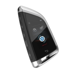 Cheie smart BMW F style cu touchscreen keyless entry argintiu