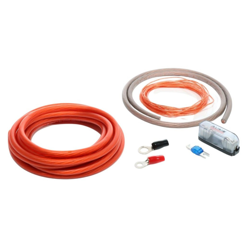 Audio System Set de cabluri de alimentare de înaltă calitate OFC 20mm² 5m roșu + 1m antracit