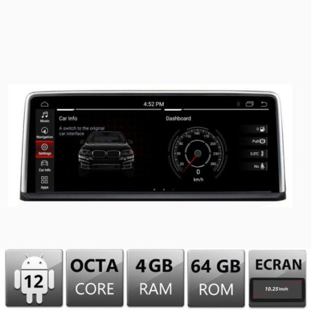 Navigatie dedicata BMW X5 X6 E70 E71 2007-2008 cu ecran CCC Android ecran 10.25" 4+64 4G BT