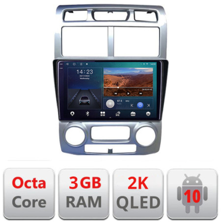 Navigatie dedicata Kia Sportage 2005-2007 B-0023  Android Ecran 2K QLED octa core 3+32 carplay android auto KIT-0023+EDT-E309V3-2K