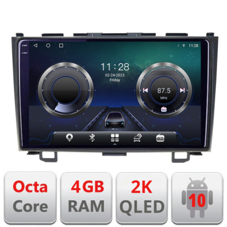 Navigatie dedicata Honda CR-V C-009 Android Octa Core Ecran 2K QLED GPS  4G 4+32GB 360 KIT-009+EDT-E409-2K