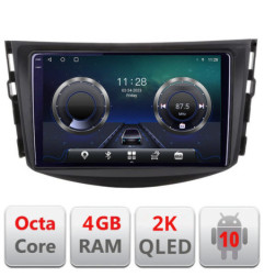 Navigatie dedicata Toyota RAV4 C-018 Android Octa Core Ecran 2K QLED GPS  4G 4+32GB 360 KIT-018+EDT-E409-2K