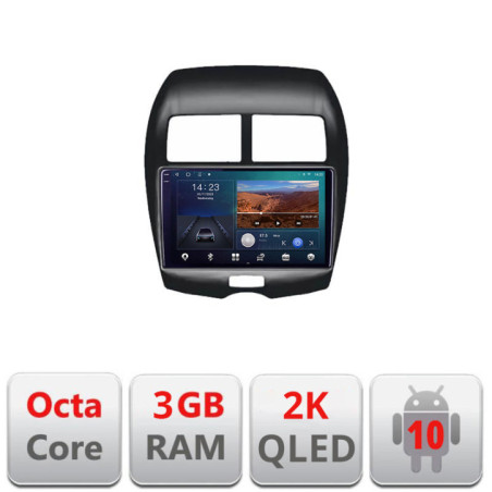 Navigatie dedicata Mistubishi ASX  B-026  Android Ecran 2K QLED octa core 3+32 carplay android auto KIT-026+EDT-E310V3-2K