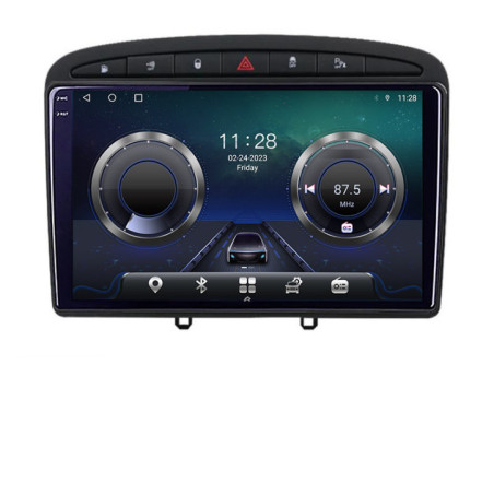 Navigatie dedicata Peugeot 308  C-038 Android Octa Core Ecran 2K QLED GPS  4G 4+32GB 360 KIT-038+EDT-E409-2K
