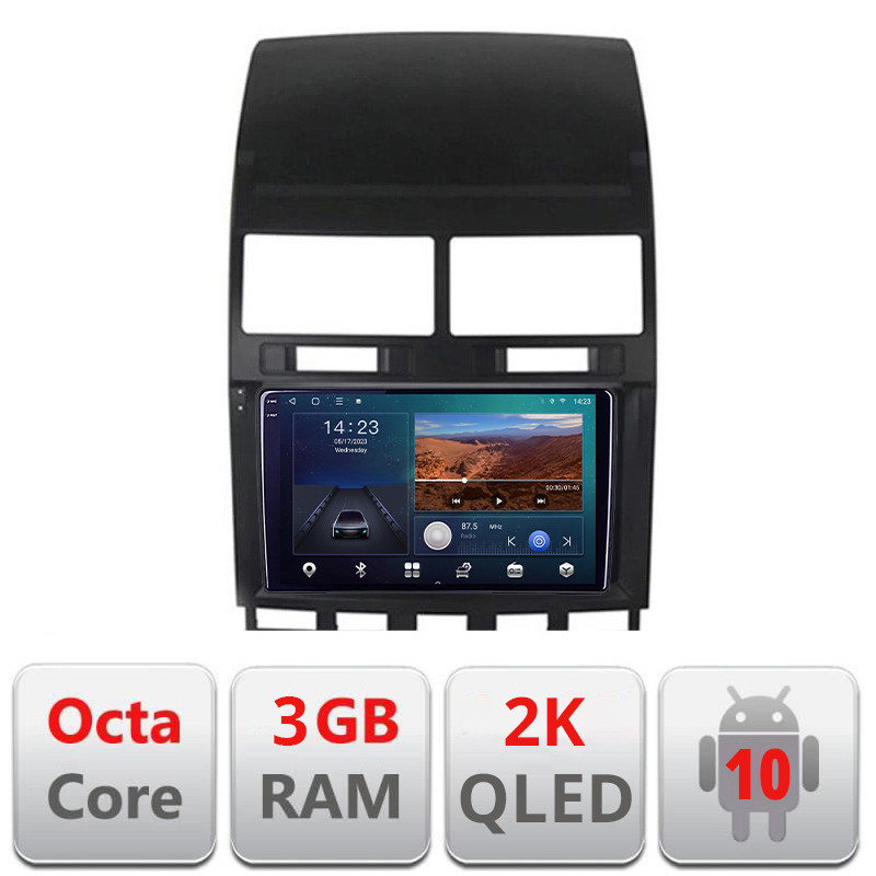 Navigatie dedicata VW Touareg 2004-2011  B-042  Android Ecran 2K QLED octa core 3+32 carplay android auto KIT-042+EDT-E309V3-2K